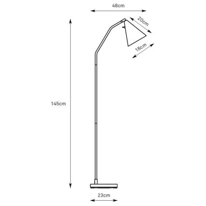 Markslöjd 108889 - Lámpara de pie LED regulable FUNIL LED/4,9W/230V CRI 90 negra