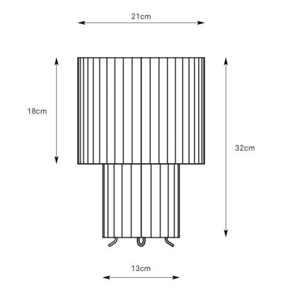 Markslöjd 108896 - Lámpara de mesa CATIS 1xE27/60W/230V 32 cm gris