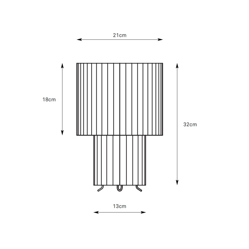 Markslöjd 108896 - Lámpara de mesa CATIS 1xE27/60W/230V 32 cm gris