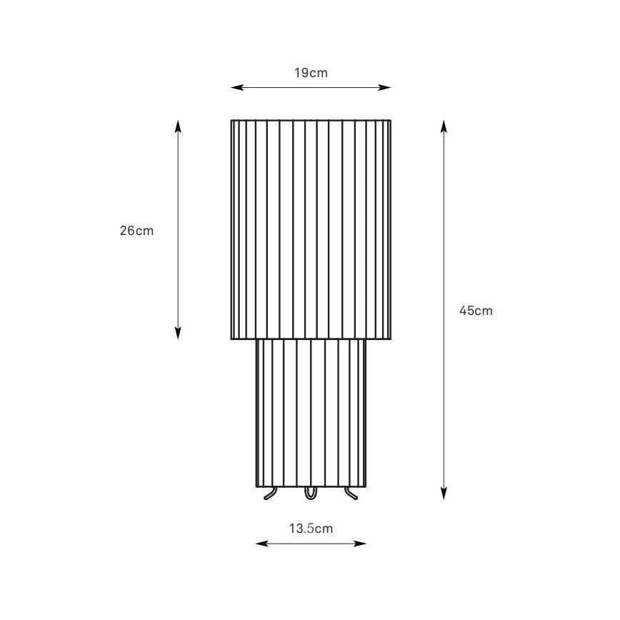 Markslöjd 108897 - Lámpara de sobremesa CATIS 1xE27/60W/230V 45 cm blanca