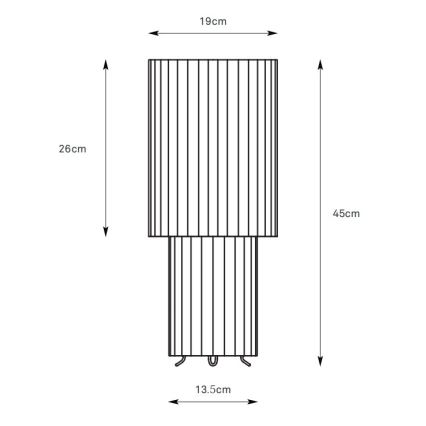 Markslöjd 108898 - Lámpara de mesa CATIS 1xE27/60W/230V 45 cm gris