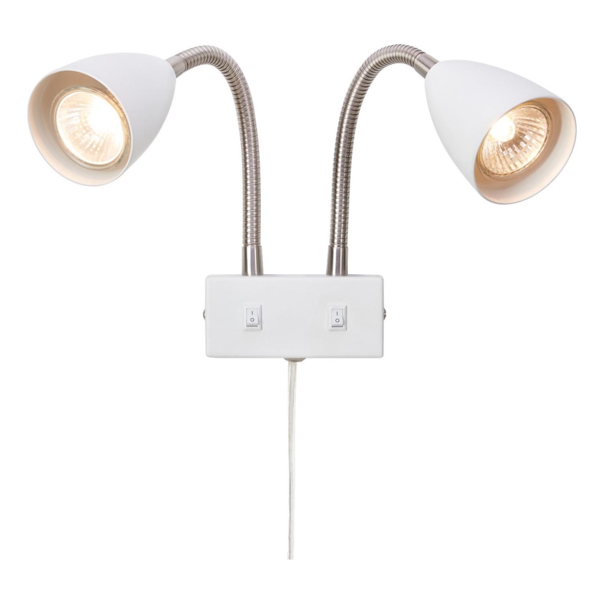 Markslöjd 108900 - Aplique de pared orientable CIRO 2xGU10/7W/230V blanco
