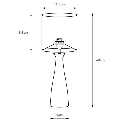 Markslöjd 108904 - Lámpara de mesa BIRILLO 1xE14/60W/230V blanca
