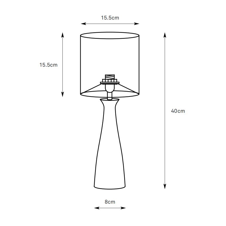 Markslöjd 108904 - Lámpara de mesa BIRILLO 1xE14/60W/230V blanca