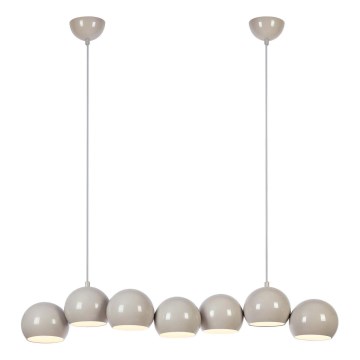 Markslöjd 108914 - Lámpara colgante con cable CUPOLO 7xE14/40W/230V gris