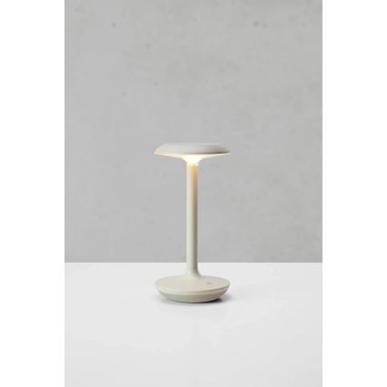 Markslöjd 108917 - Lámpara de mesa LED recargable y regulable para exteriores PETIT LED/2W/1800 mAh 2200/2700/3000K IP44 gris