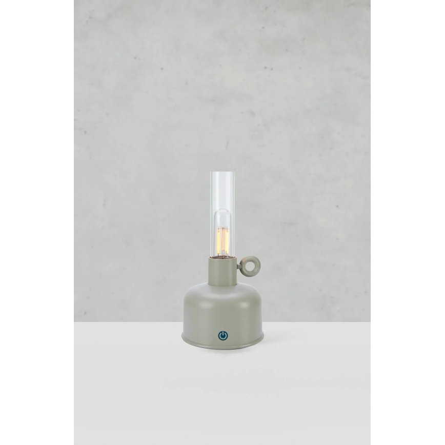 Markslöjd 108921 - Lámpara LED recargable y regulable ASTRID LED/2W/1200 mAh IP44 gris