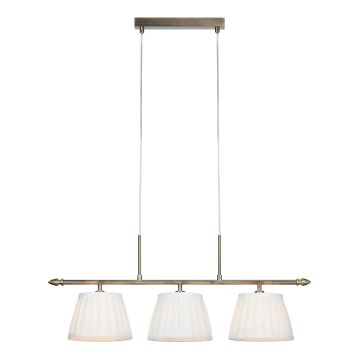 Markslöjd 108975 - Lámpara colgante con cable OXFORD 3xE14/40W/230V latón/blanco