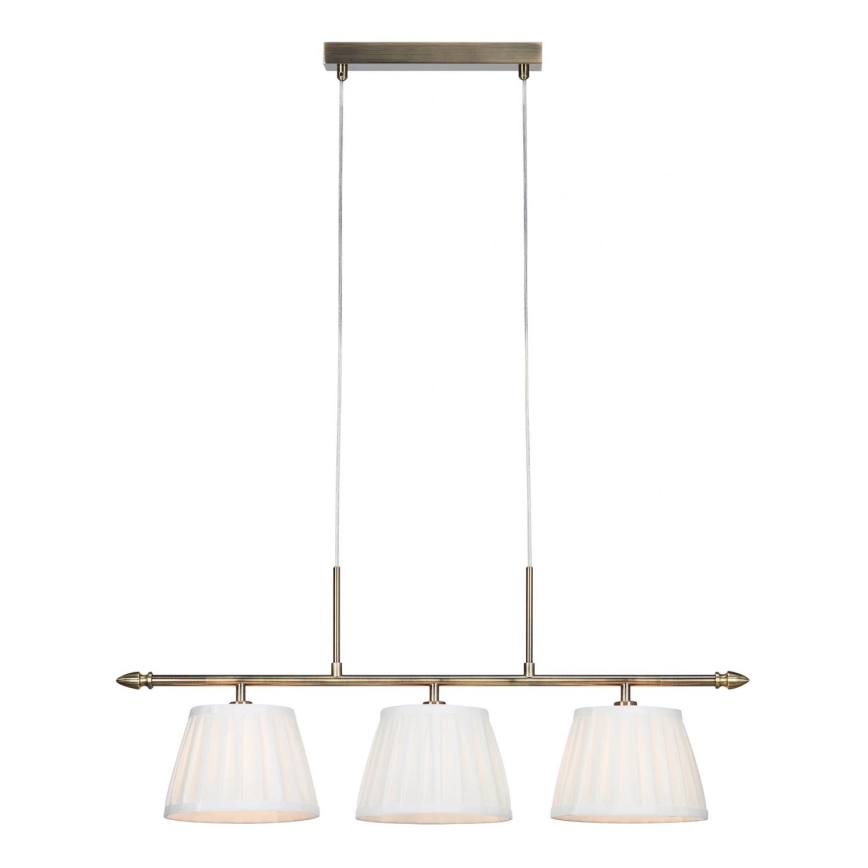 Markslöjd 108975 - Lámpara colgante con cable OXFORD 3xE14/40W/230V latón/blanco