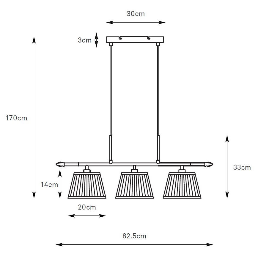 Markslöjd 108975 - Lámpara colgante con cable OXFORD 3xE14/40W/230V latón/blanco