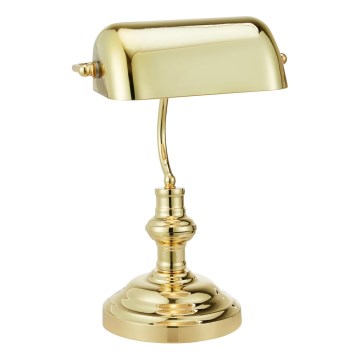 Markslöjd 108977 - Lámpara de mesa BANKERS 1xE14/40W/230V dorada