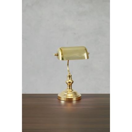 Markslöjd 108977 - Lámpara de mesa BANKERS 1xE14/40W/230V dorada