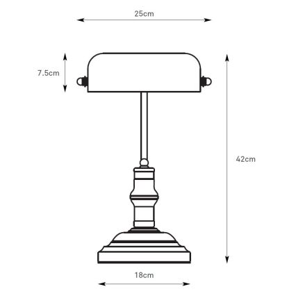 Markslöjd 108977 - Lámpara de mesa BANKERS 1xE14/40W/230V dorada