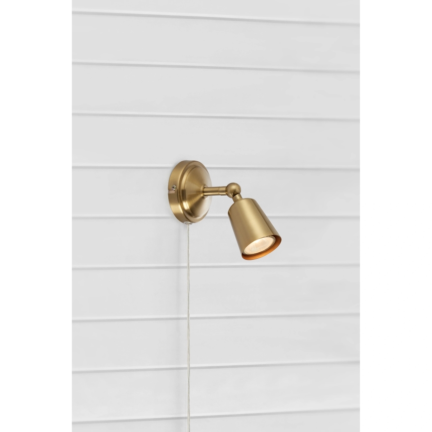 Markslöjd 108978 - Aplique de pared orientable TINY 1xGU10/7W/230V latón