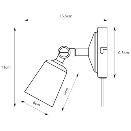 Markslöjd 108978 - Aplique de pared orientable TINY 1xGU10/7W/230V latón