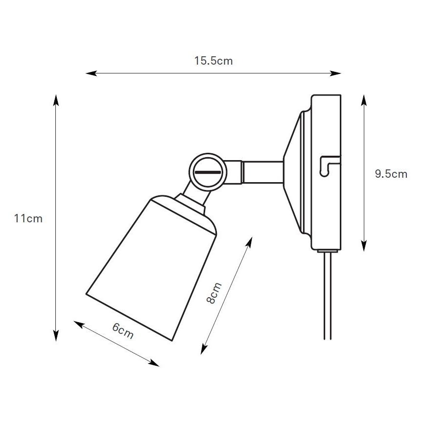 Markslöjd 108978 - Aplique de pared orientable TINY 1xGU10/7W/230V latón