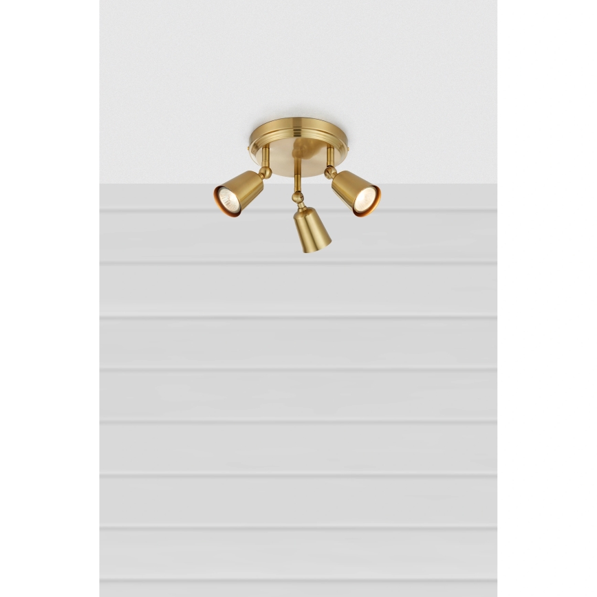 Markslöjd 108980 - Lámpara de focos TINY 3xGU10/7W/230V latón