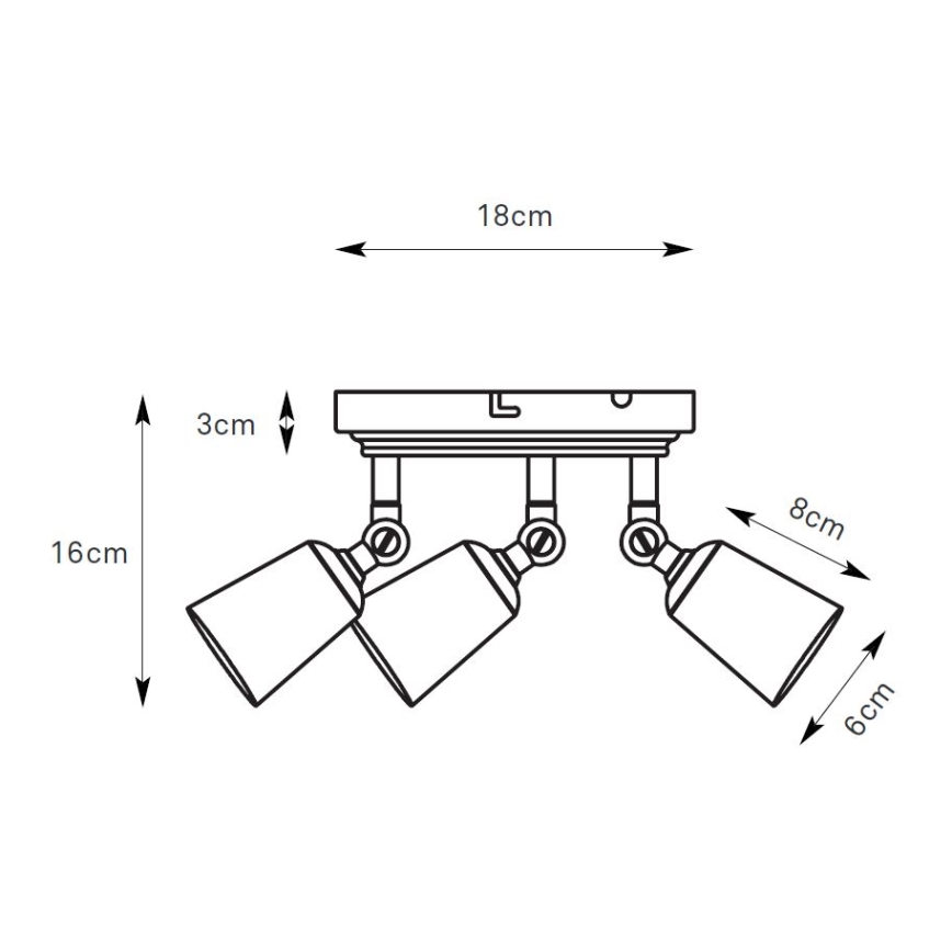 Markslöjd 108981 - Foco TINY 3xGU10/7W/230V, cromo brillante