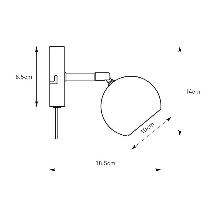 Markslöjd 108983 - Aplique de pared tipo foco POP 1xGU10/7W/230V gris
