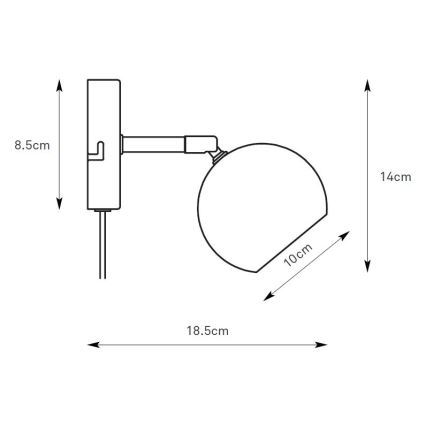 Markslöjd 108985 - Aplique de pared orientable POP 1xGU10/7W/230V verde