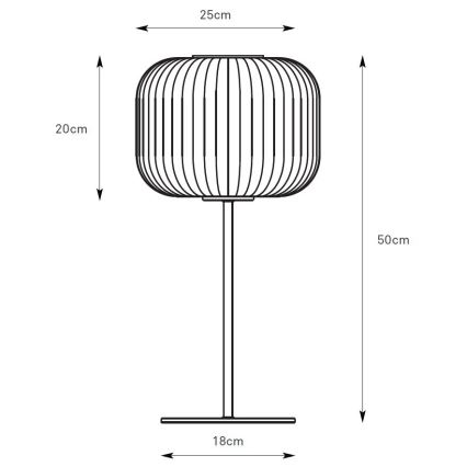 Markslöjd 109007 - Lámpara de mesa SOBER 1xE27/40W/230V blanca/cromo mate
