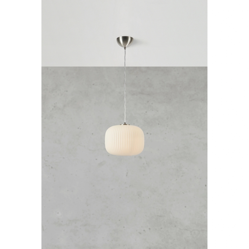 Markslöjd 109008 - Lámpara colgante de cable SOBER 1xE27/40W/230V diámetro 25 cm cromo mate