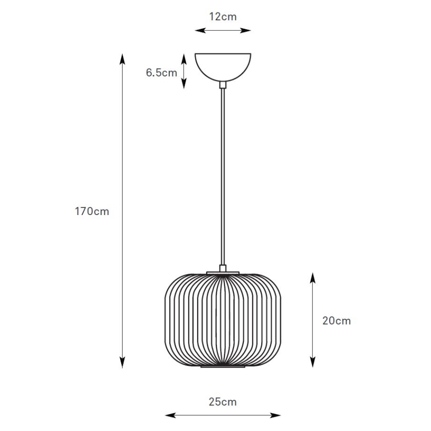Markslöjd 109008 - Lámpara colgante de cable SOBER 1xE27/40W/230V diámetro 25 cm cromo mate