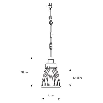 Markslöjd 109010 - Lámpara colgante con cable BELLIS 1xE14/40W/230V latón