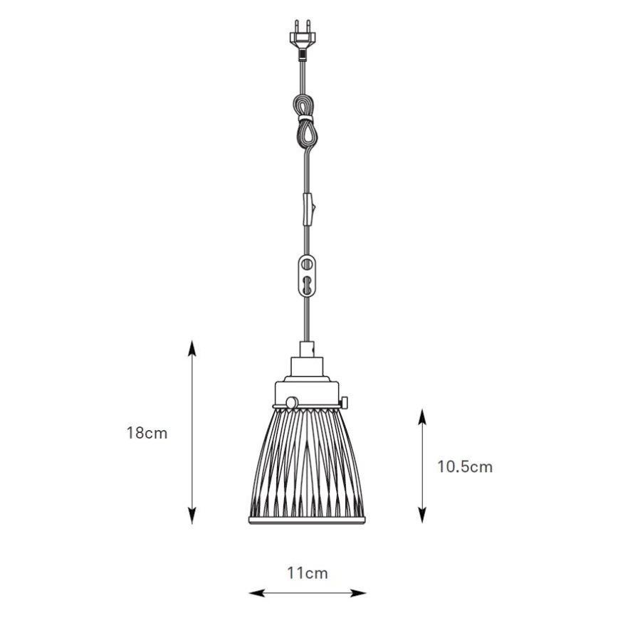 Markslöjd 109010 - Lámpara colgante con cable BELLIS 1xE14/40W/230V latón