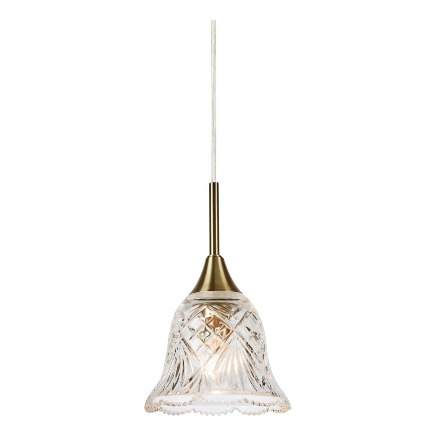 Markslöjd 109011 - Lámpara colgante con cable LUNA 1xE14/40W/230V latón