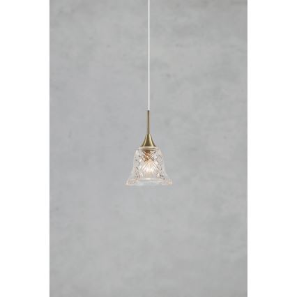 Markslöjd 109011 - Lámpara colgante con cable LUNA 1xE14/40W/230V latón