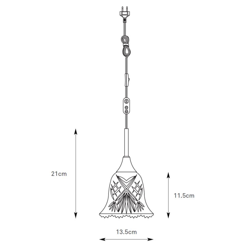 Markslöjd 109011 - Lámpara colgante con cable LUNA 1xE14/40W/230V latón