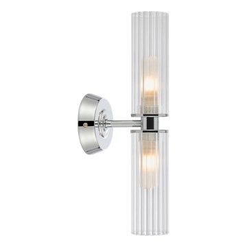 Markslöjd 109027 - Aplique de pared para baño RIMINI 2xG9/20W/230V IP44 cromado brillante