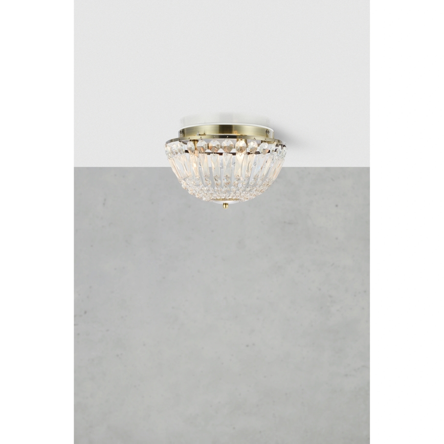 Markslöjd 109031 - Lámpara de techo para baño ESTELLE 3xG9/20W/230V, diámetro 30 cm, IP44, latón
