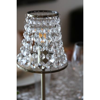 Markslöjd 109125 - Lámpara de mesa LED táctil recargable regulable LIORA 1xE14/2W/2000 mAh latón