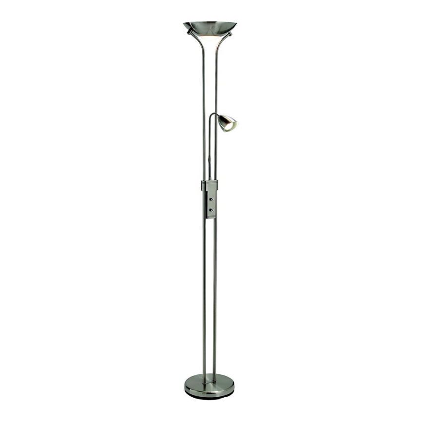 Markslöjd 111241 - Lámpara de pie regulable DETROIT 1xR7s/230W/230V + 1xGU10/35W cromo brillante