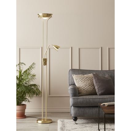 Markslöjd 111242 - Lámpara de pie regulable DETROIT 1xR7s/230W/230V + 1xGU10/35W cobre