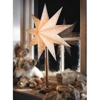 Markslöjd 700323 - Decoración navideña SOLVALLA 1xE14/25W/230V blanca 65 cm