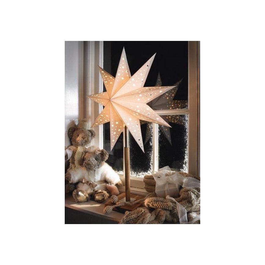 Markslöjd 700323 - Decoración navideña SOLVALLA 1xE14/25W/230V blanca 65 cm