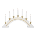 Markslöjd 700446 - Candelabro navideño CELINE 7xE10/3W/230V blanco