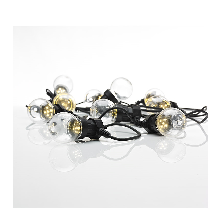 Markslöjd 703181 - Cadena LED de Navidad para exteriores DAKKE 10xLED 7,5m IP44 blanco cálido