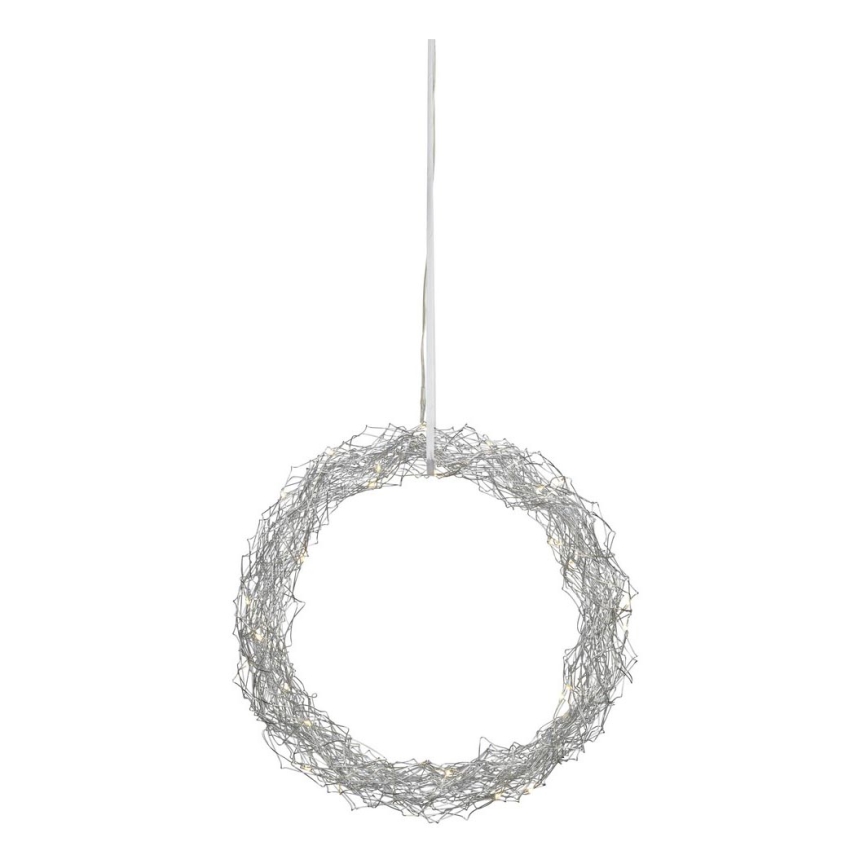 Markslöjd 703442 - Decoración navideña LED JULLE 30xLED/0,03W/3xAA plata