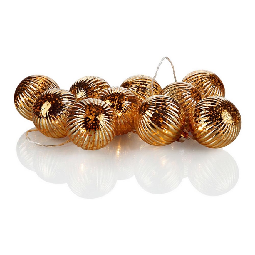 Markslöjd 703781 - Cadena de luces de Navidad LED BIGSOLO 10xLED/3xAA 1,65m blanco cálido