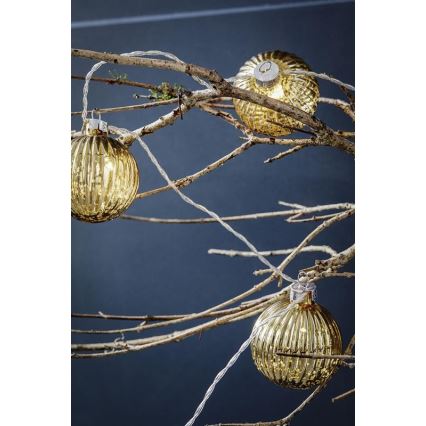 Markslöjd 703781 - Cadena de luces de Navidad LED BIGSOLO 10xLED/3xAA 1,65m blanco cálido