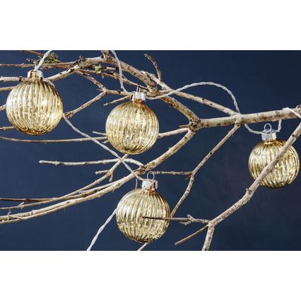 Markslöjd 703781 - Cadena de luces de Navidad LED BIGSOLO 10xLED/3xAA 1,65m blanco cálido