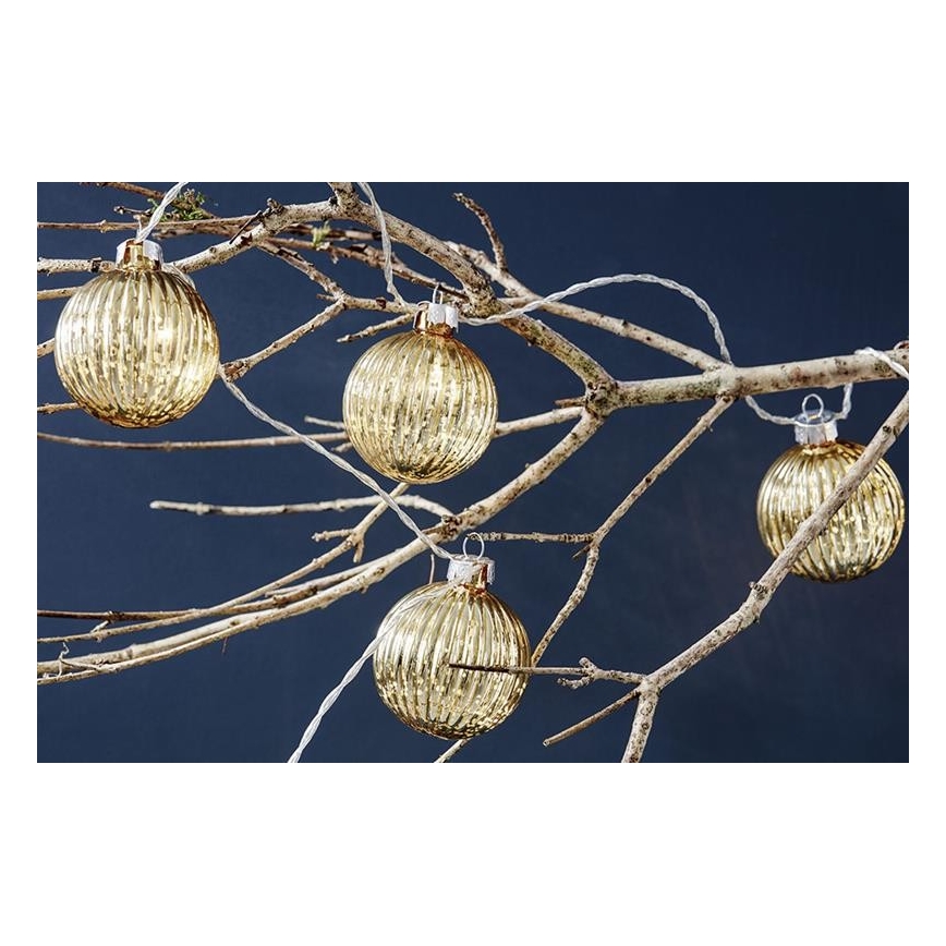 Markslöjd 703781 - Cadena de luces de Navidad LED BIGSOLO 10xLED/3xAA 1,65m blanco cálido