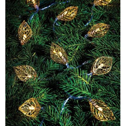 Markslöjd 703859 - Cadena LED decorativa LEAF LED/3xAA 1,85m blanco cálido