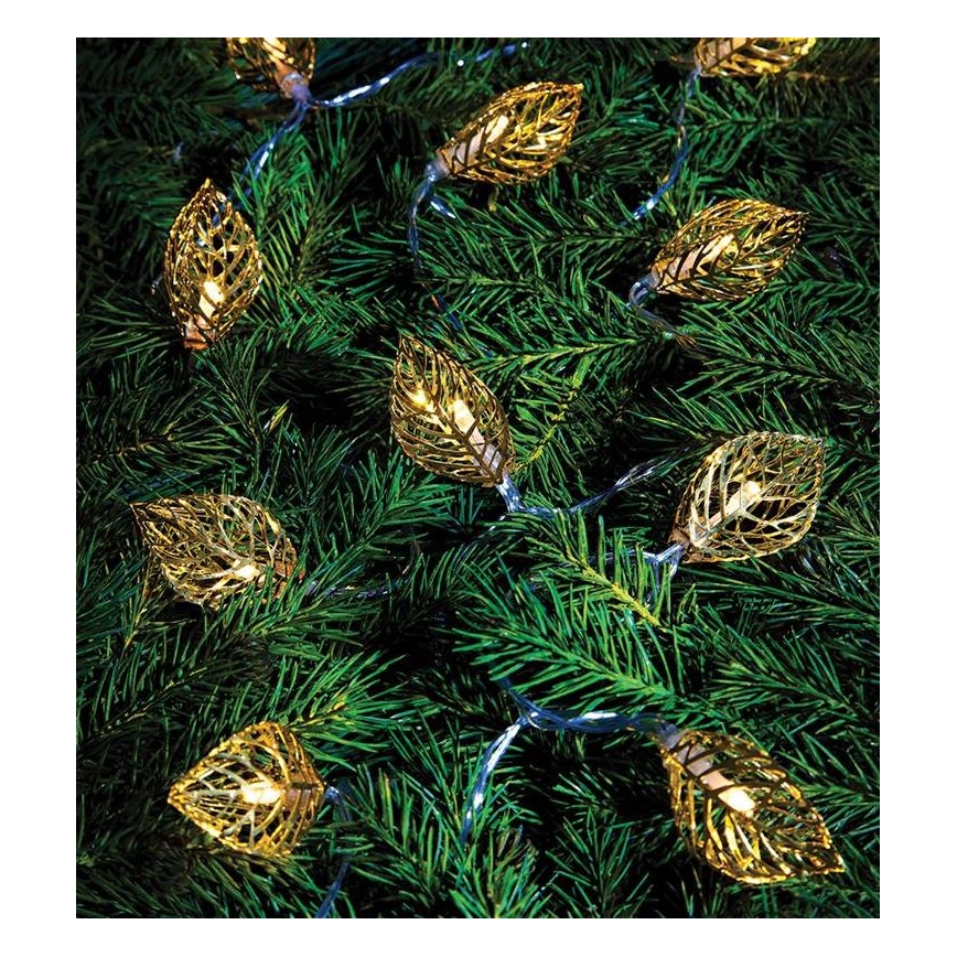 Markslöjd 703859 - Cadena LED decorativa LEAF LED/3xAA 1,85m blanco cálido