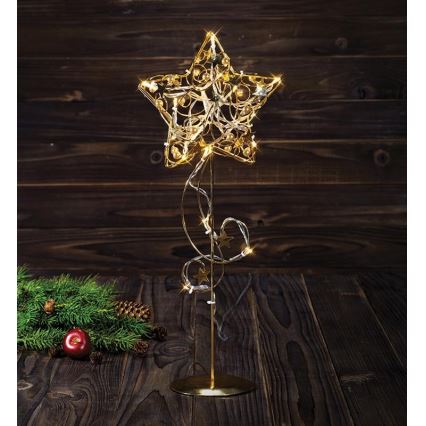 Markslöjd 703900 - LED Decoración navideña HAGABERG 20xLED/0,5W/230/24V dorado