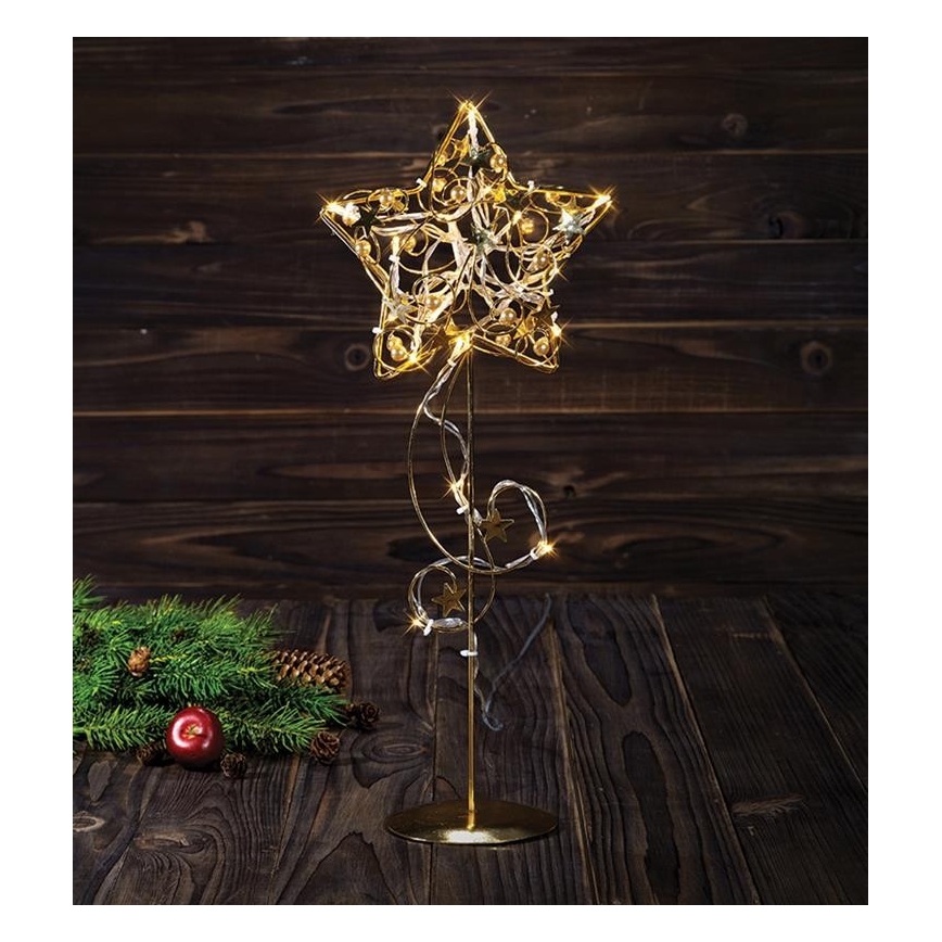 Markslöjd 703900 - LED Decoración navideña HAGABERG 20xLED/0,5W/230/24V dorado